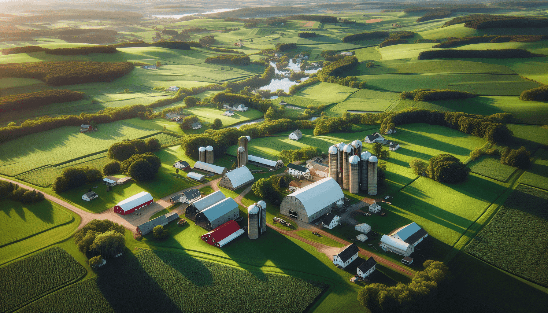 Aerial view of Maple Farm Fresh